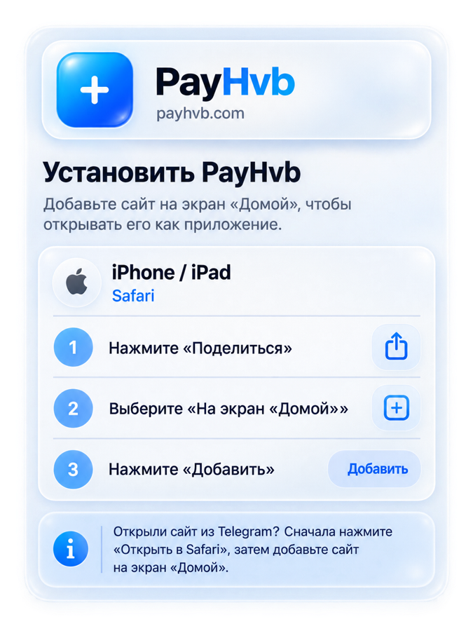 Нажмите «Поделиться» на нижней панели Safari. Пролистайте список и выберите «На экран „Домой“». Нажмите «Добавить» — иконка появится рядом с приложениями